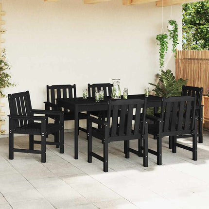 Trädgård Stol 6 pcs Svart 65.5 x 59 x 88 cm polyeten
