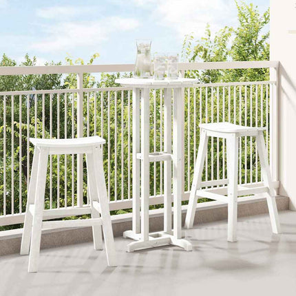 Trädgårds Bar Set 3 st Vit HDPE
