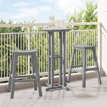 Trädgårds Bar Set 3 st Ljusgrå HDPE