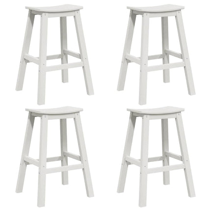 Trädgårds Bar Set 4 pcs Vit HDPE
