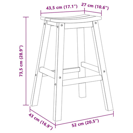 Trädgårds Bar Set 4 pcs Vit HDPE
