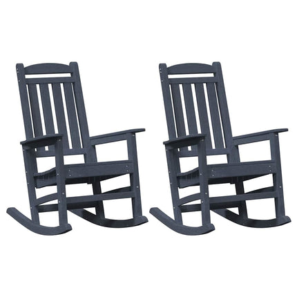 Gungstol 2 pcs Marinblå 92 x 70 x 108 cm polyeten