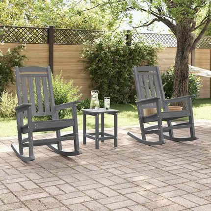 Gungstol 2 pcs Ljusgrå 92 x 70 x 108 cm polyeten