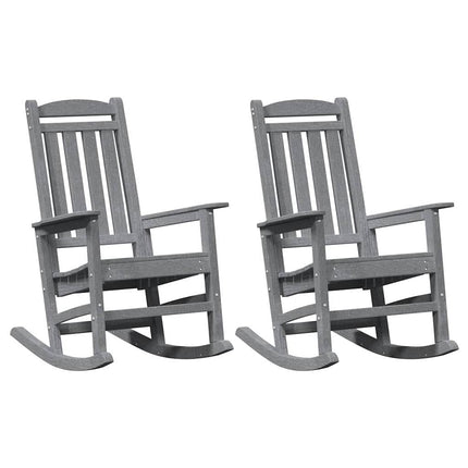 Gungstol 2 pcs Ljusgrå 92 x 70 x 108 cm polyeten