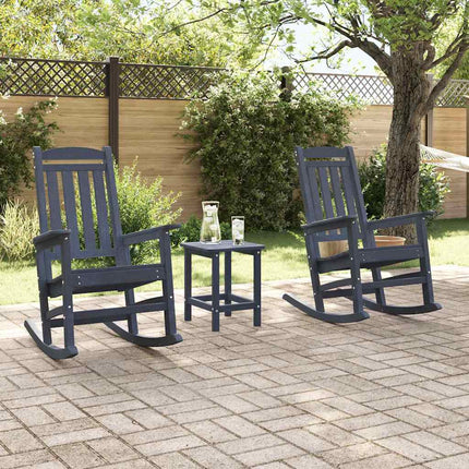 Gungstol 3 pcs Marinblå polyeten