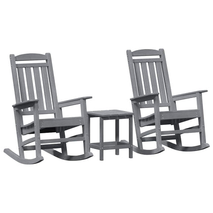 Gungstol 3 pcs Ljusgrå polyeten
