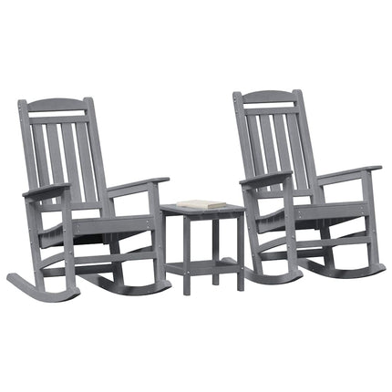 Gungstol 3 pcs Ljusgrå polyeten