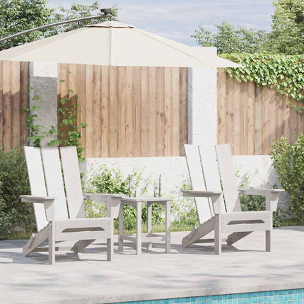 Trädgård Stol 2 pcs Vit 80,5 x 74,5 x 92 cm polyeten