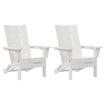 Trädgård Stol 2 pcs Vit 80,5 x 74,5 x 92 cm polyeten