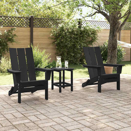 Trädgård Stol 2 pcs Svart 80,5 x 74,5 x 92 cm polyeten