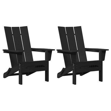 Trädgård Stol 2 pcs Svart 80,5 x 74,5 x 92 cm polyeten