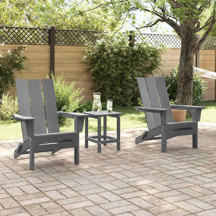 Trädgård Stol 2 pcs Ljusgrå 80,5 x 74,5 x 92 cm polyeten