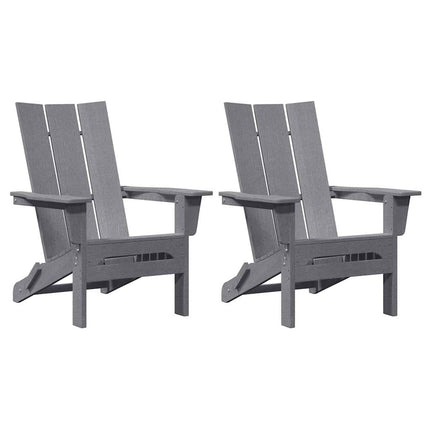 Trädgård Stol 2 pcs Ljusgrå 80,5 x 74,5 x 92 cm polyeten
