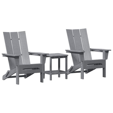 Trädgård Stol 3 pcs Ljusgrå 80,5 x 74,5 x 92 cm polyeten