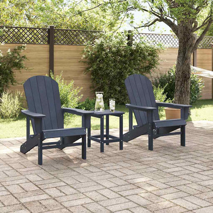Trädgård Stol 2 pcs Marinblå 82 x 74 x 92 cm polyeten
