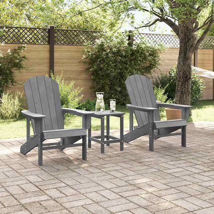 Trädgård Stol 2 pcs Ljusgrå 82 x 74 x 92 cm polyeten