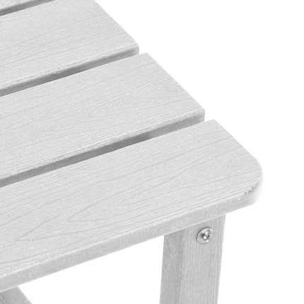 Trädgård loungemöbler 3 pcs Vit HDPE