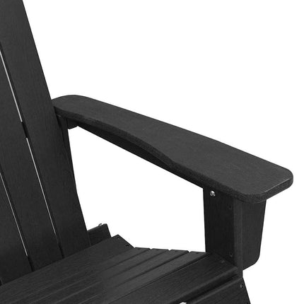 Trädgård loungemöbler 3 pcs Svart HDPE