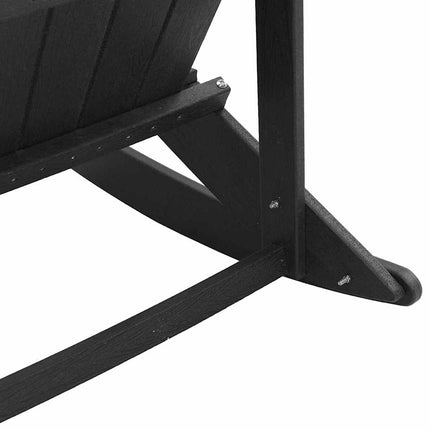 Trädgård loungemöbler 3 pcs Svart HDPE