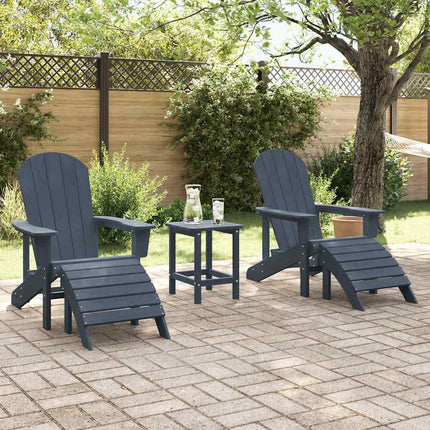 Trädgård Stol 2 pcs Marinblå 83 x 74 x 92 cm polyeten
