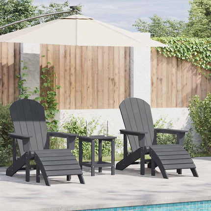 Trädgård Stol 2 pcs Ljusgrå 83 x 74 x 92 cm polyeten