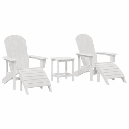 Trädgård Stol 3 st Vit polyeten