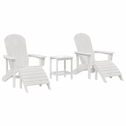 Trädgård Stol 3 st Vit polyeten
