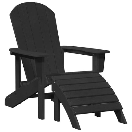 Trädgård Stol 3 pcs Svart polyeten