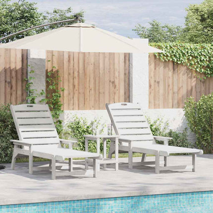 Solstol Reclining 2 pcs Vit 195,5 x 53 x 98,5 cm polyeten