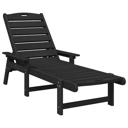 Solstol Reclining 2 pcs Svart 195,5 x 53 x 98,5 cm polyeten