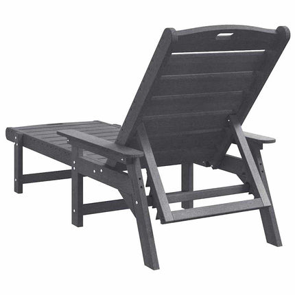 Solstol 2 st polyeten Ljusgrå