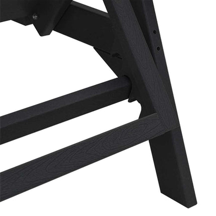 Solstol Reclining 3 pcs Svart polyeten