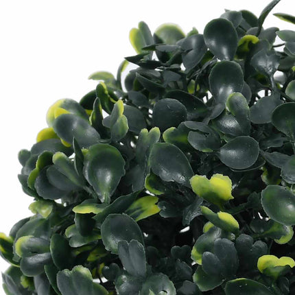 Plastkulor av buxbom med LED-lampor 4 st gröna 12 cm