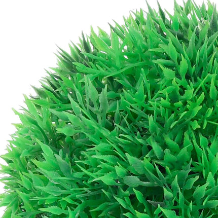 Plastkulor av buxbom med LED-lampor 4 st gröna 12 cm