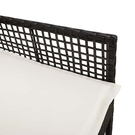 Trädgård Stol 2 pcs Svart 55 x 53 x 85 cm konstrotting