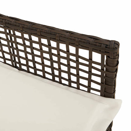 Trädgård Stol med kudde 2 pcs Brun 55 x 53 x 85 cm konstrotting