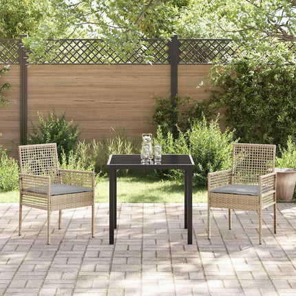 Trädgård Stol 2 st Beige konstrotting