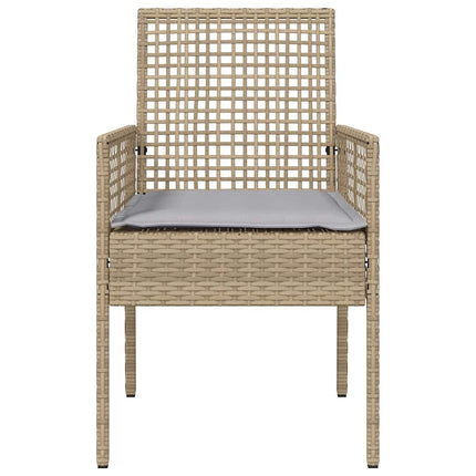 Trädgård Stol 2 pcs Beige 55 x 53 x 85 cm konstrotting
