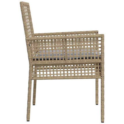 Trädgård Stol 2 pcs Beige 55 x 53 x 85 cm konstrotting