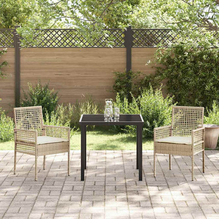 Trädgård Stol 2 pcs Beige 55 x 53 x 85 cm konstrotting