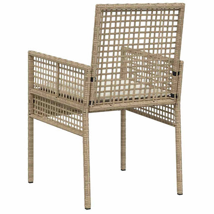 Trädgård Stol 2 st Beige konstrotting
