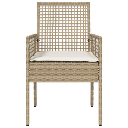 Trädgård Stol 2 st Beige konstrotting