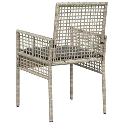 Trädgård Stol 2 pcs Ljusgrå 55 x 53 x 85 cm konstrotting