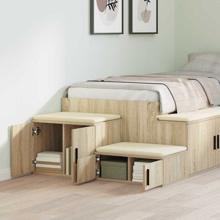 Förvaringsskåp 2 pcs Sonoma-ek 127 x 41 x 40 cm Konstruerat trä