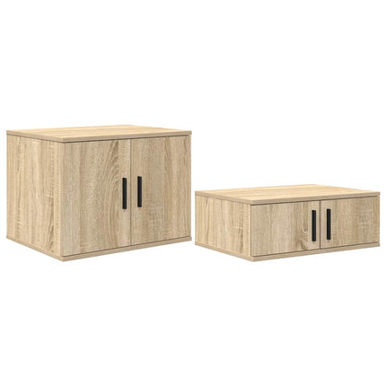 Förvaringsskåp 2 pcs Sonoma-ek 127 x 41 x 40 cm Konstruerat trä