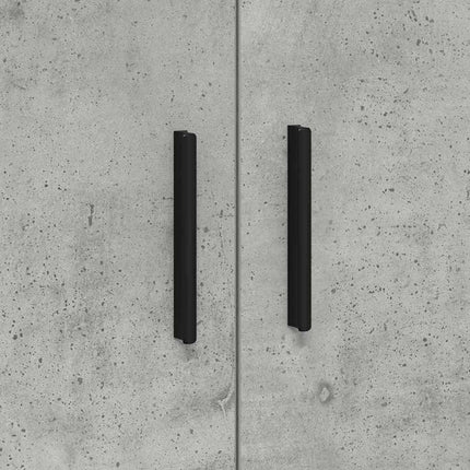 Förvaringsskåp 2 pcs Betonggrå 127 x 41 x 40 cm Konstruerat trä