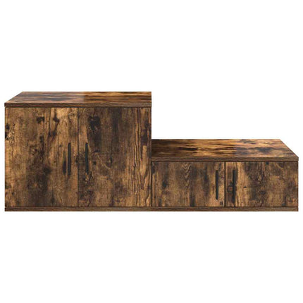 Förvaringsskåp 2 pcs Rökt ek 127 x 41 x 40 cm Konstruerat trä