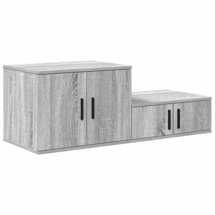 Förvaringsskåp 2 pcs Grå Sonoma 127 x 41 x 40 cm