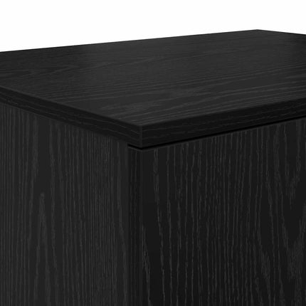 Förvaringsskåp 2 pcs Svart Ek 118 x 41 x 40 cm Konstruerat trä