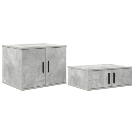 Förvaringsskåp 2 pcs Betonggrå 118 x 41 x 40 cm Konstruerat trä